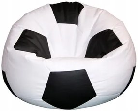 JAKS Mini fotoliu tip minge de fotbal alb negru
