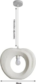BRILAGI - Lampă suspendată pe cablu WABI SABI 1xE27/60W/230V Ø 38 cm albă