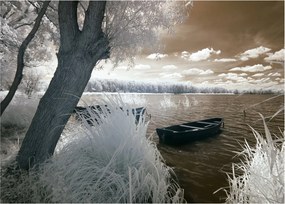 Tablou cu barca pe lac (70x50 cm)