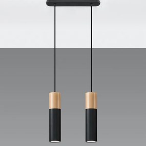 Lustră pe cablu PABLO 2xGU10/40W/230V negru