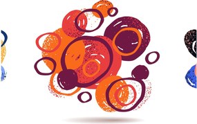 Tabloul cercuri colorate (70x50 cm)