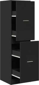 vidaXL Dulap de farmacie, negru, 40x41x144,5 cm, lemn prelucrat
