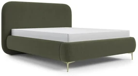 Pat matrimonial 140 cm Mononoke 140 (cu somieră) (verde + auriu). 1100367
