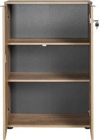 Bibliotecă Adore Rio cu 2 Uși, Cheie și 3 Rafturi, 72 x 109 x 34 cm