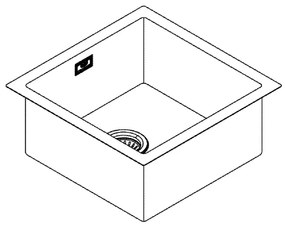 GROHE 31578SD1 - Chiuvetă K700 din inox, 464 x 464 x 200