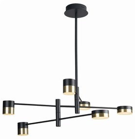 MaxLight Puma lampă de tavan 6x7 W negru-auriu P0405