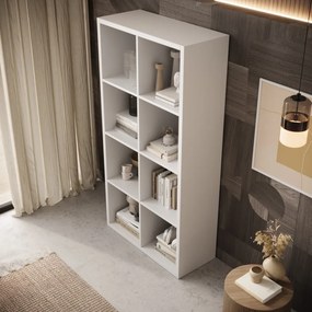 Bibliotecă, 77x150 cm, Cleo V, ADRK Furniture (Culoare: Alb)