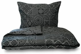 Lenjerie de pat din bumbac Kvalitex Tokyo negru, 140 x 200 cm, 70 x 90 cm