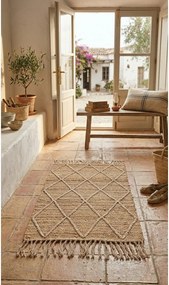 Covor în culoare naturală țesut manual din iută 60x90 cm Shaila – Yes Everyday