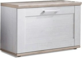 Pantofar PROVENSAL, alb/stejar San Remo, PAL infoliat, 76x38x50 cm