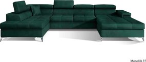 Colțar lemn masiv Formă U Extensibil Linde 345x202cm Personalizabil