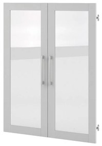 Uși pentru dulap Modulo 83,6 x 105,4 cm vitrat, alb / transparent