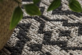 Covor sisal Floorlux 20510 argintiu si negru