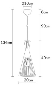 Lustră aurie cu abajur din metal ø 20 cm Mezopotamya – Opviq lights