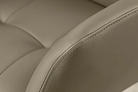 Set de 2 scaune pivotante SIGNATURE piele naturala taupe