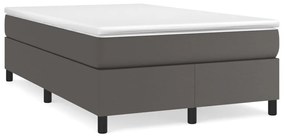 3121039 vidaXL Cadru de pat, gri, 120x200 cm, piele ecologică