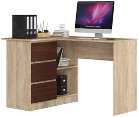 Masă PC de colț Bodhi (Stejar sonoma + wenge) (S). 1069604