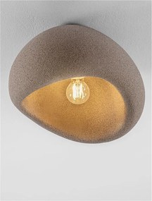 Plafoniera design modern, Stone Brown, AERE, L 40cm
