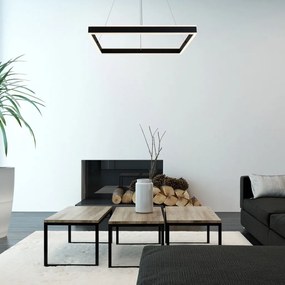 Lustra suspendata LED design modern Quadro negru mat, alb