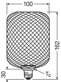 Bec LED Osram DECOR FLAT E27/3,5W/230V 2700K negru