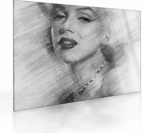 Tablou pe sticlă - Portretul lui Marilyn Monroe (70x50 cm)