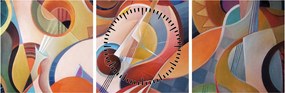Tablou - Abstract muzical (cu ceas) (90x30 cm)