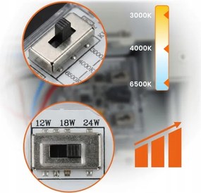 LED Stm aplică de perete pentru exterior LED/12/18/24W/230V 3000/4000/6500K IP54 alb