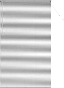 vidaXL Jaluzele venetiene Manual Argintiu 220 x 130 cm Aluminiu