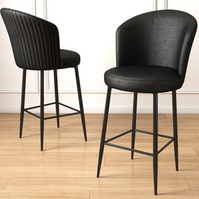 Set de scaune de bar Uras Black, 2 buc., 2 buc.