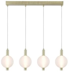 Lustra LED suspendata alama lucios sticla acid Luminique 4Lt