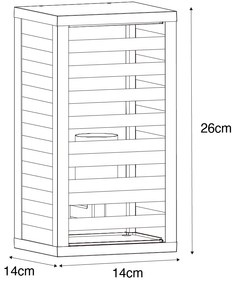 Lampa de perete exterioara moderna neagra 26 cm IP44 - Reims