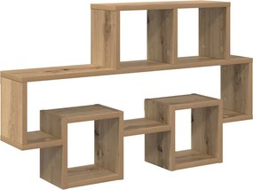 vidaXL Raft de perete stejar artizanal 82 x 15 x 51 cm Lemn compozit