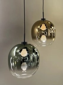 Lustră suspendată pe cablu MIRROR 1xE27/14W/230V auriu fumuriu