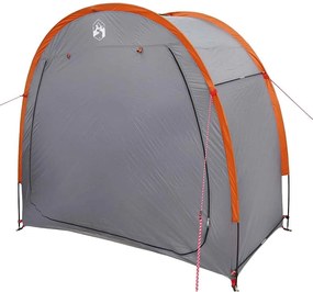 vidaXL Cort pentru depozitare biciclete cu acoperiș Gri și Portocalie