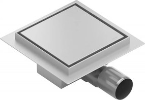Mexen Flat-Q M13 sifon pătrat pentru podea 12 x 12 cm, inox - 1010012