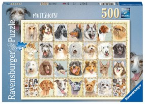 PUZZLE PORTRETE DE CAINI, 500 PIESE - RAVENSBURGER (RVSPA16758)