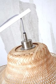 Lampa de podea din bambus Ibiza S 50cm, alb/ natur