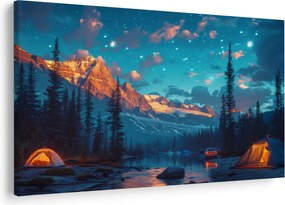 Tablou - Camping în munți (90x60 cm)