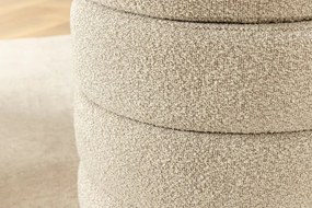 Taburete cu spatiu de depozitare, Tesatura boucle taupe, VOQUE 50cm