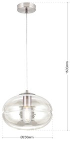 Lustra / Pendul vintage design decorativ RICHARD satin/clar