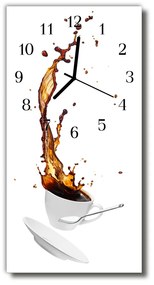 Ceas de perete din sticla vertical Bucătărie de cafea ceașcă de culoare