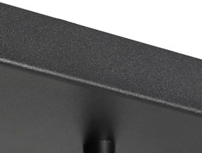 Lampă suspendată Art Deco neagră cu sticlă fumurie 8 lumini - Sandra