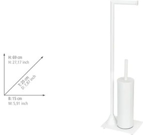 WENKO 26072100 - Perie WC HELLA, 15 x 69 cm, albă