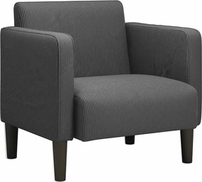 vidaXL Canapea Scaun cu cotiere Gri închis 54 cm țesătură velur