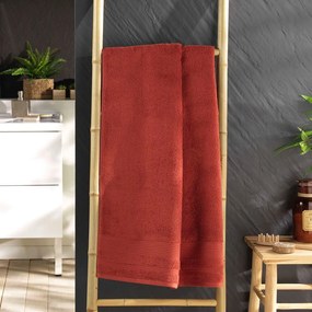 Prosop cărămiziu din bumbac din frotir 70x130 cm Tendresse – douceur d'intérieur