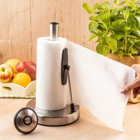 Suport pentru hartie de bucatarie Kinghoff KH 1955, 36,5 cm, Otel inoxidabil, Argintiu