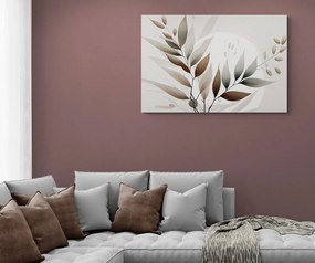 Tablou frunze minimaliste în design boho