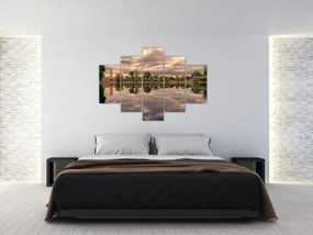Tablou cu lac și copaci (150x105 cm)