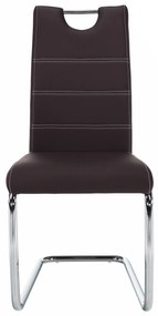 Scaun de sufragerie Abalia New (maro + Crom). 808098