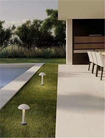 Stalp LED din ciment alb pentru exterior IP65 Tura H-35cm